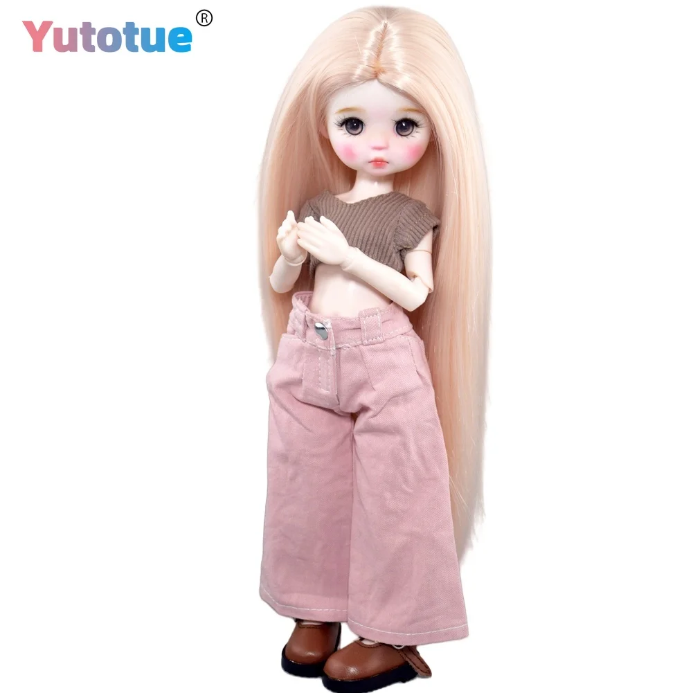 

YUTOTUE 12 inch Height Cute Girl Doll with Straight Hair Wigs Fashion Clothes Suit Mini BJD Doll Toy