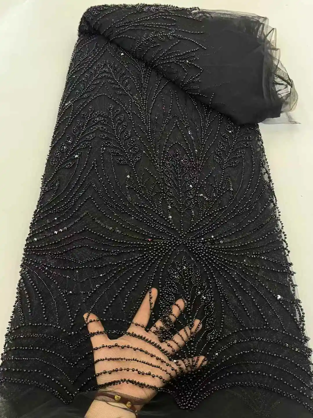 

Latest African Sequence Lace Fabrics, Groom Embroidery, French, Nigerian Wedding Material, High Quality, Black Lace Fabric, 2025