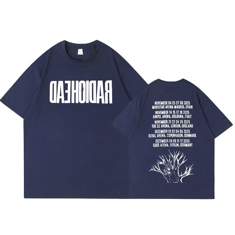 Radiohead Rock Band 2026 Tour T Shirts Men Women Clothing Hip Hop Gothic T-shirt Retro Casual Oversized T-shirts Tops Streetwear