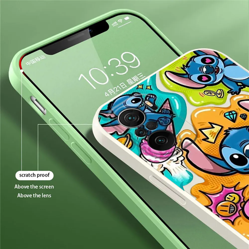 Cute Baby Stitch Disney Silicone Case For Xiaomi Poco X4 X5 F6 Pro X3 NFC GT M3 M4Pro 5G M5 F3 F4 F5 Pro Shockproof Phone Cover