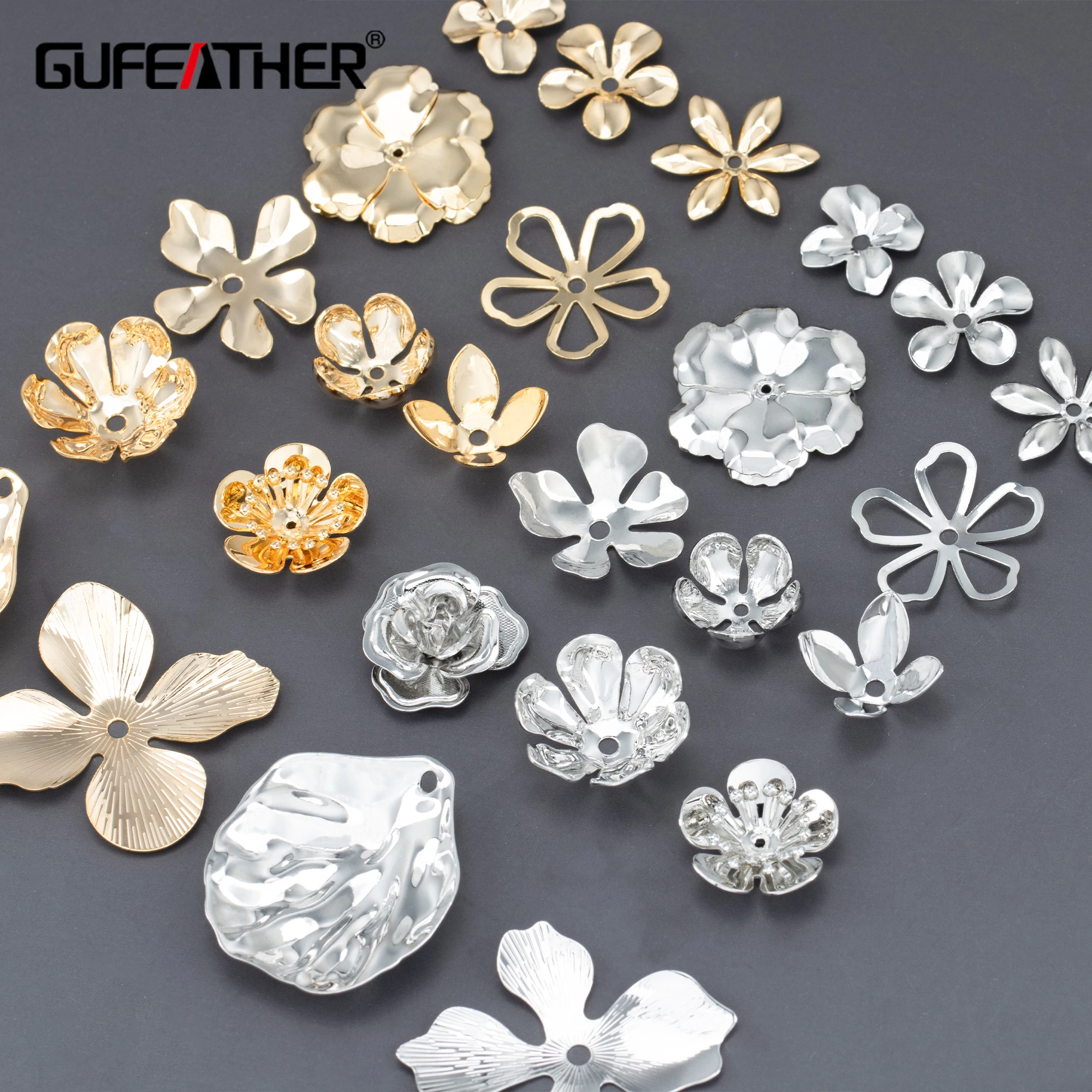 GUFEATHER, 20 sztuk/partia, M715, akcesoria jubilerskie, 18-karatowe złoto rodowane, miedź, pass REACH, bez niklu, kolczyki diy, tworzenie biżuterii