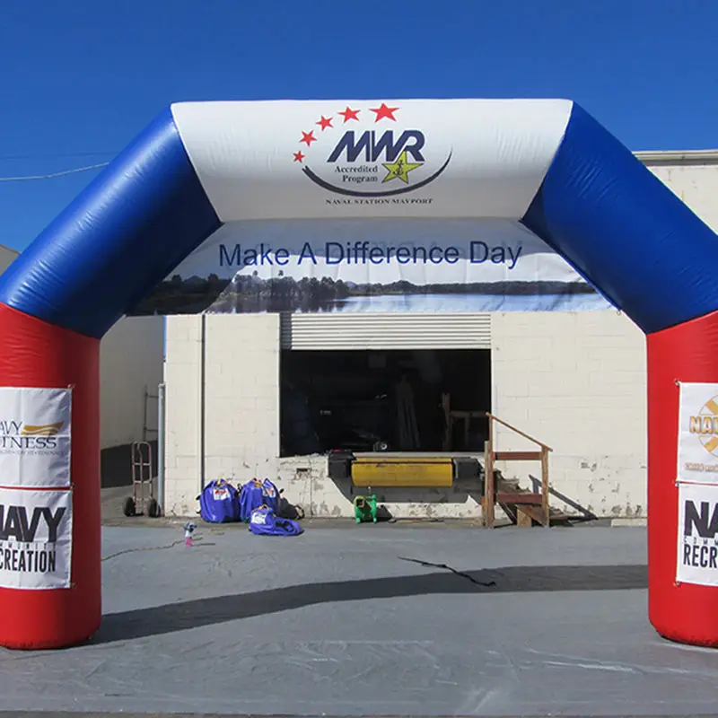 

Inflatable Running Arch with LOGO Print Top Quality Sealed Inflatable Gate/Finish Line/Start Line with Hanging Banner