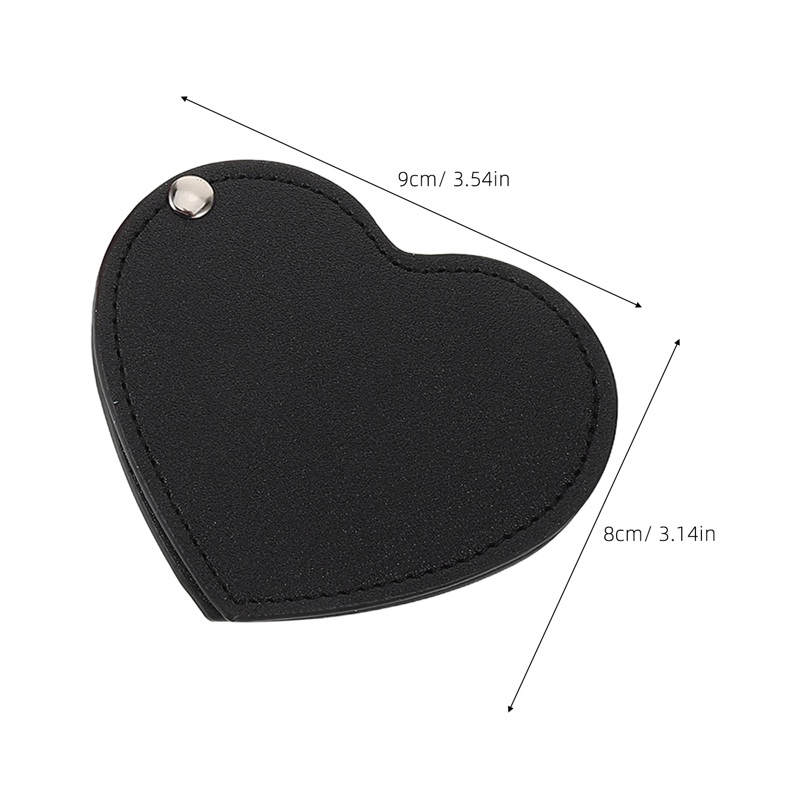 4 قطع مرآة مكياج صغيرة على شكل قلب قابلة للدوران وصغيرة الحجم بحجم مناسب للسفر، مرآة محمولة محمولة باليد من أجل اللمس أثناء التنقل #4