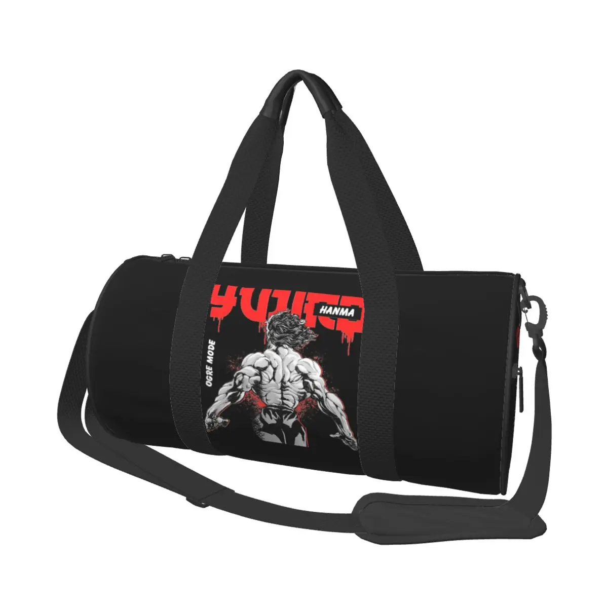 Hanma Baki Sport Bags Manga Cool Boy Large Gym Bag Outdoor Men Design Handbag Training Retro Fitness Bag