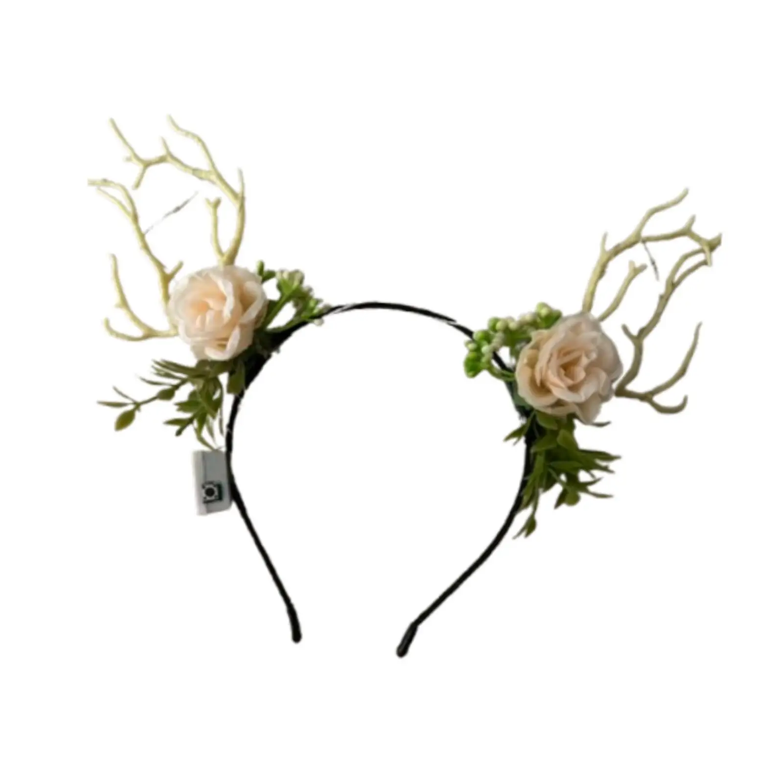 Beleuchten Geweih Blumen Stirnband kreative Dekoration führte Stirnband für Kinder Erwachsene Geburtstags geschenk Party zugunsten Kostüm Foto Requisite