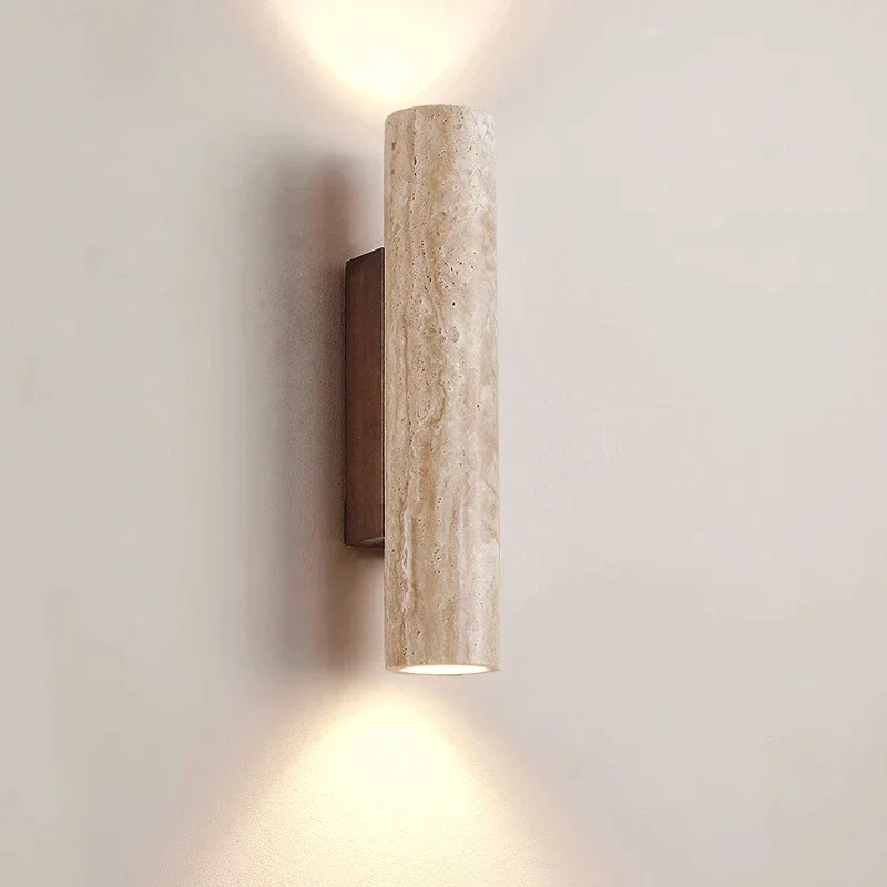 led lampada de parede quarto cabeceira pedra iluminada para cima e para baixo luz minimalista hotel designer sala estar tv fundo escada 01