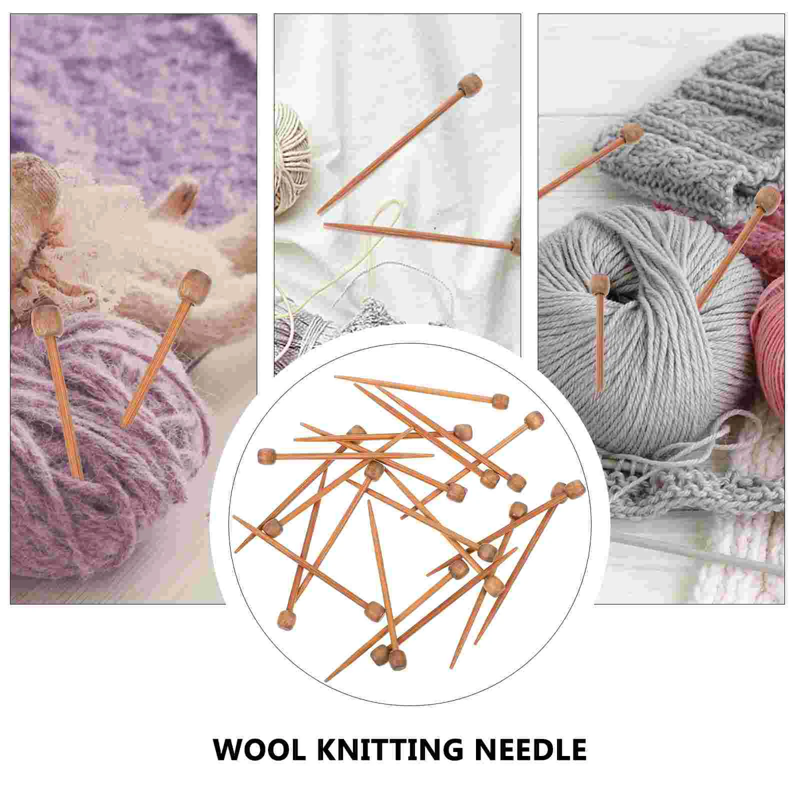 Mini Needle DIY Knitting Needles Woven Accessories Wood Rods Weaving Tool Short Double Pointed