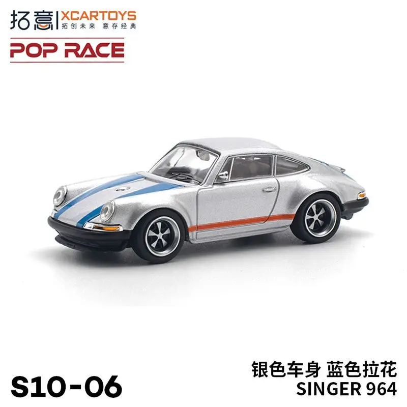 Xcartoys POPRACE 1 64 Aleación Porsche 964 Supercar Blue Racing Model Collection Display