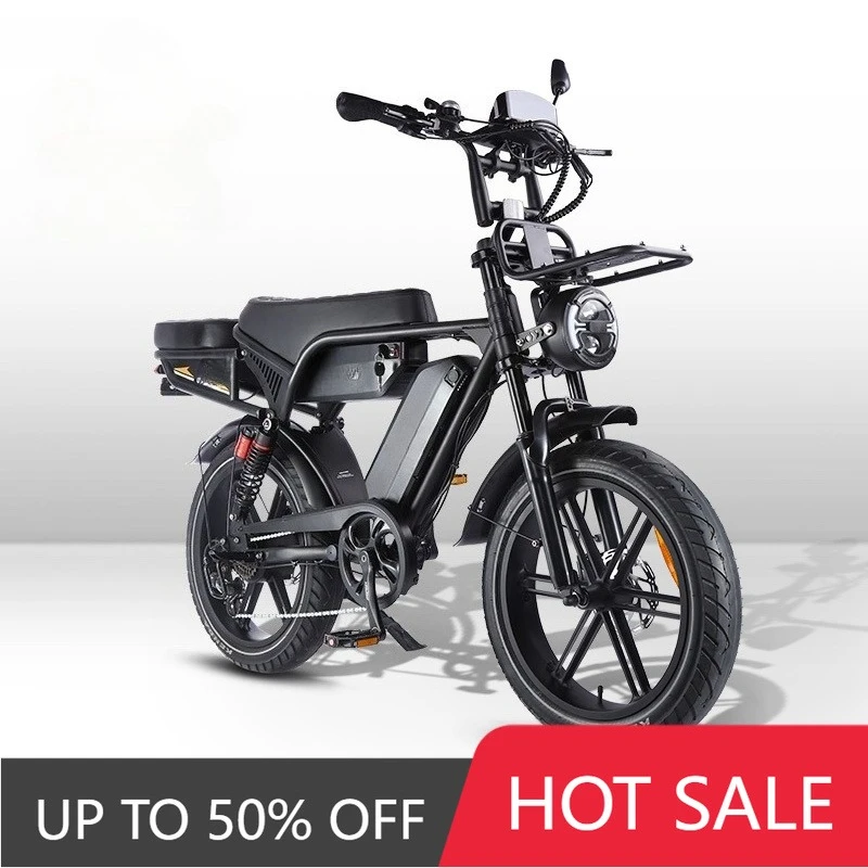 QQA US warehouse inventory OUXI V8 alloy 20 inch pneumatic tires electric bicycle 250W 48v retro electric fat tire bicycle with