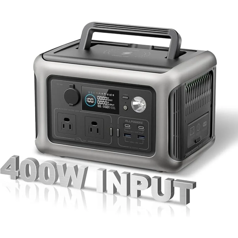 

R600 Portable Power Station - 299Wh 600W LiFePO4 Battery Backup with UPS and 400W Output