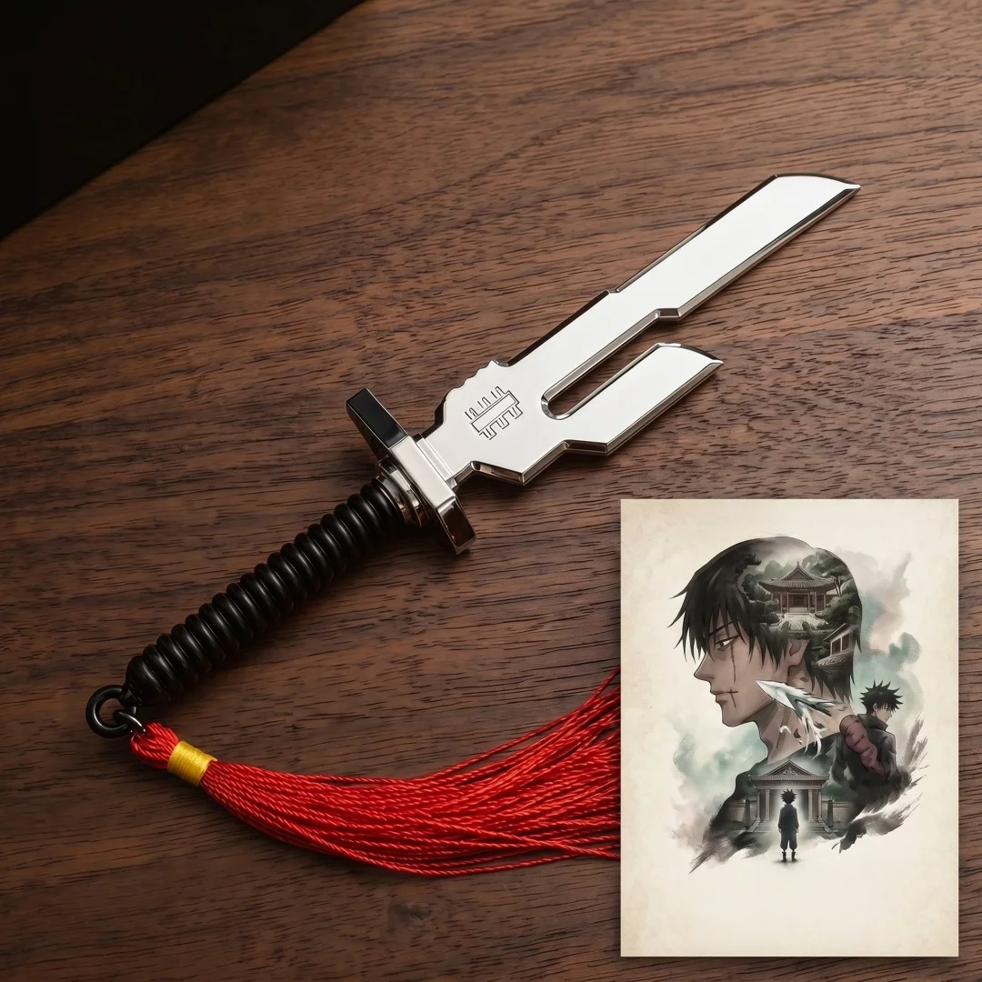 8 Zoll Fushiguro Toji Katana Metall Anime Jujutsu Kaisen Schwert Original Samurai Säbel Messer Originalgröße Japanisches Katana Spielzeug Geschenk