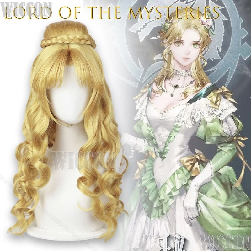 Peluca de Cosplay del Señor de los misterios Audrey Hall, conjunto de bollos de pelo con flequillo inverso victoriano, ropa de fiesta Kawaii para Halloween, disfraz de Carnaval