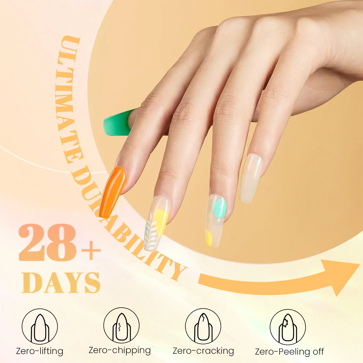 GAVY 6-piece Gel Nail Polish Set - Colorful Nail Polish - Gel Nail Polish Set - Suitable for Home Nail Art Salon or as a Gift fo