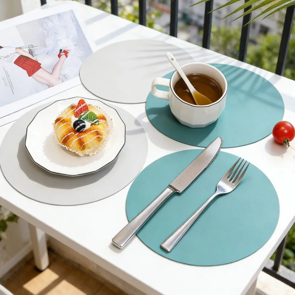 1/6/10PCS Silicone Round Gift Placemats Food-Grade Non-Slip 