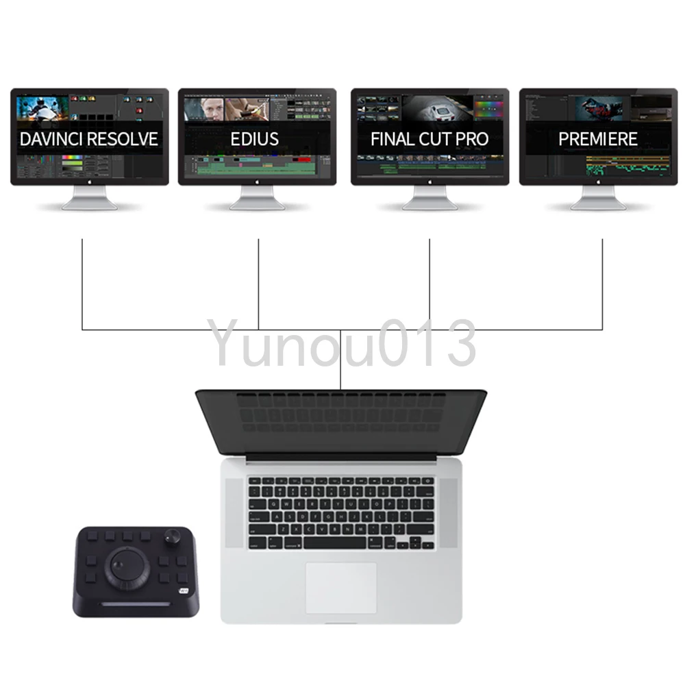 Clip Hot Key Keyboard for Pr Final Cut Davinci Premiere Edius USB Type C Programmable Keyboards for Windows MacOS Linux Video