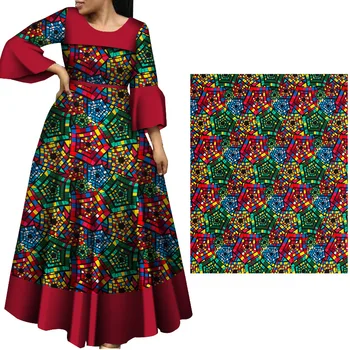 さまざまな色で利用可能な綿の縫製生地,アンカラ綿の衣類,100%,6ヤード