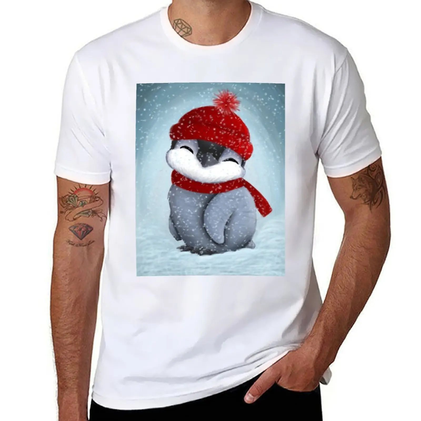 

Baby penguin T-Shirt t shirts for man slim fit cotton t shirts man 100% T-Shirt
