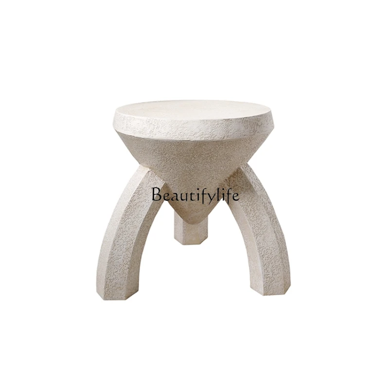 Chinese Style Three-Legged Coffee Table French Style Small round Stool Living Room B & B Retro Side Table