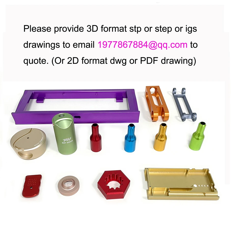 

Custom Anodizing Color CNC Machining Aluminum Parts Precision Anodized Aluminum CNC Machined Metal Parts