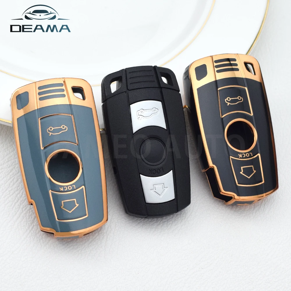 For BMW E90 E60 E70 E87 3 5 6 Series M3 M5 X1 X5 X6 Z4 E71 E72 E88 E89 E91 E92 TPU Car Remote Key Case Cover Shell Accessories