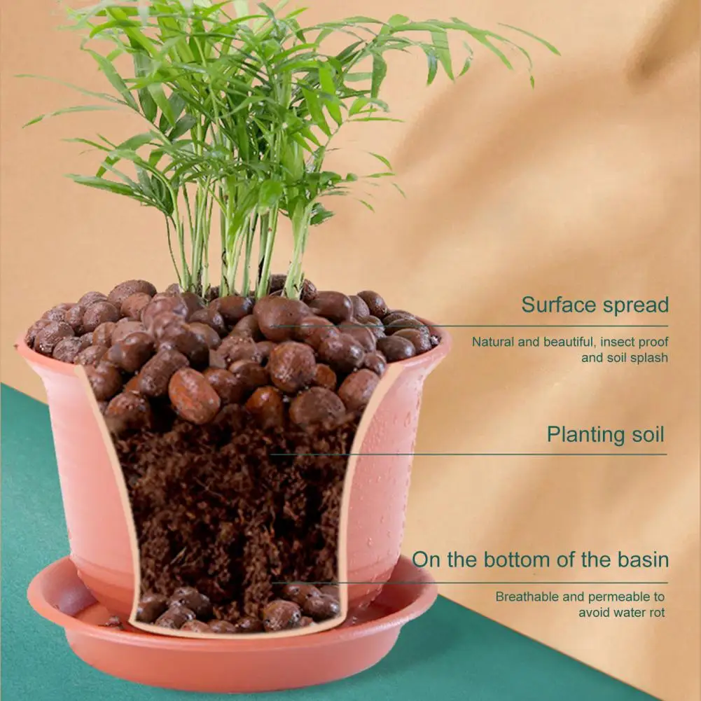 

Clay Pebbles for Plants Natural Clay Pebbles for Hydroponic Orchid Potting Mix Plant Drainage 12-14mm Clay Balls for Indoor