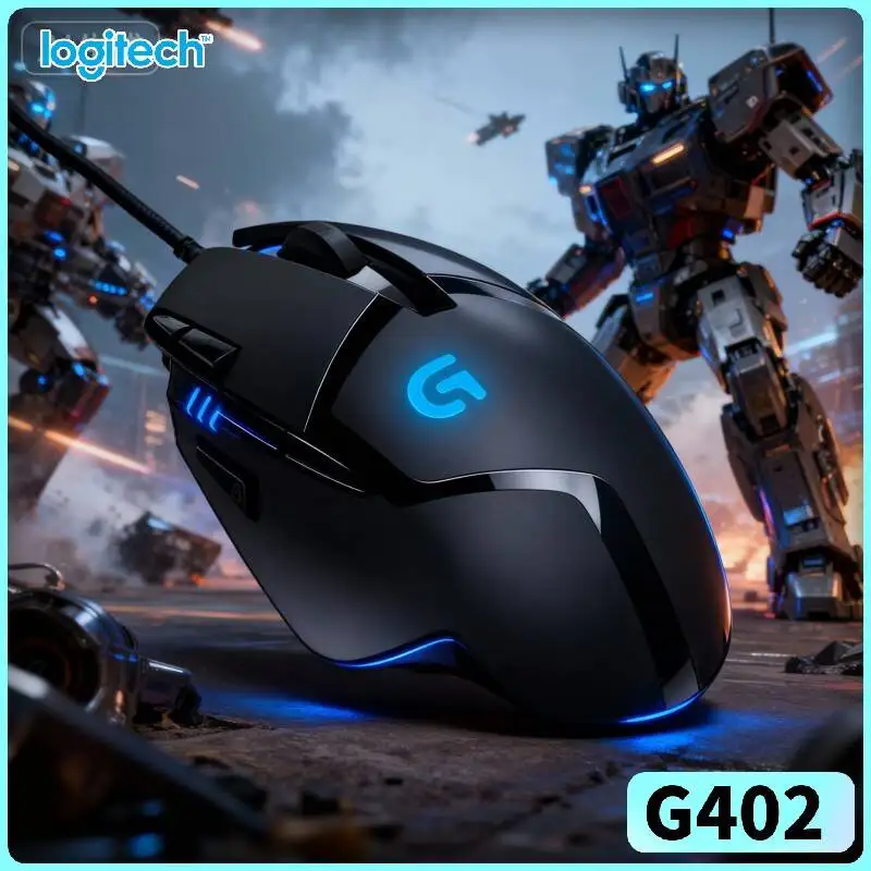 

Игровая мышь Logitech G402 с сенсором Delta Zero, 8 программируемыми кнопками и противоскользящими накладками для соревновательной игры