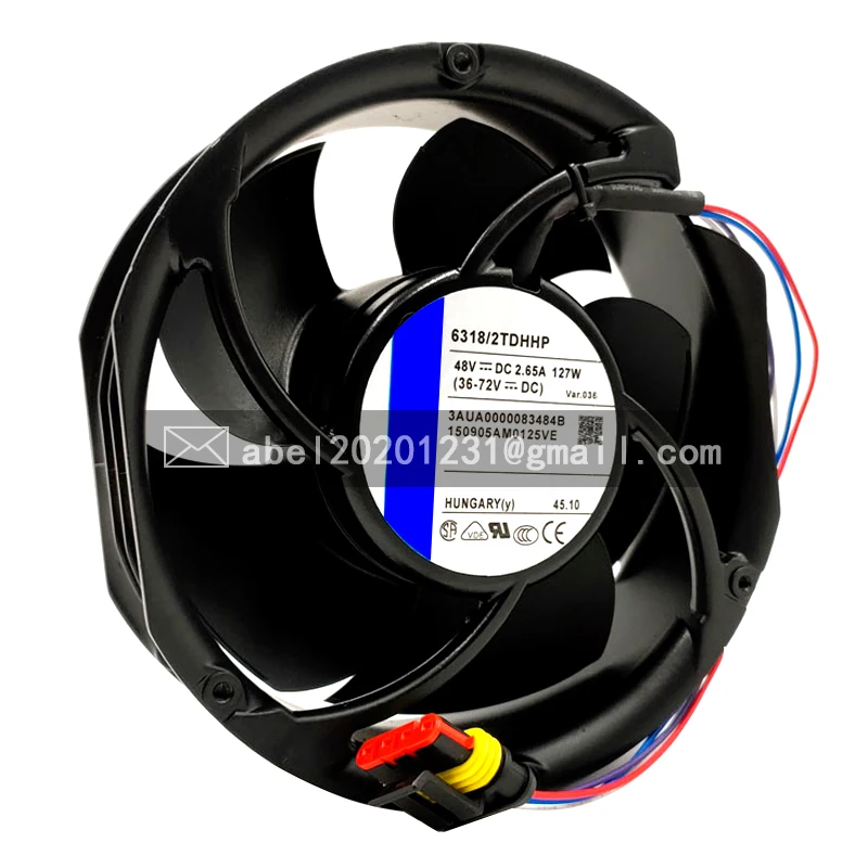 

BRAND NEW 6318/2TDHHP 48V DC 2.65A 127W 4WIRES ORIGINAL COOLING FAN 17251 172*51MM