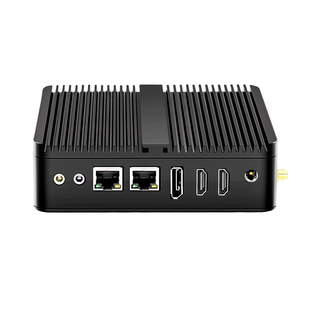 12th Gen Fanless Mini PC Alder Lake N100 Quad Core Dual LAN 2*COM NVMe Windows 11 3x4K Pfsense Internet Server Industrial PC