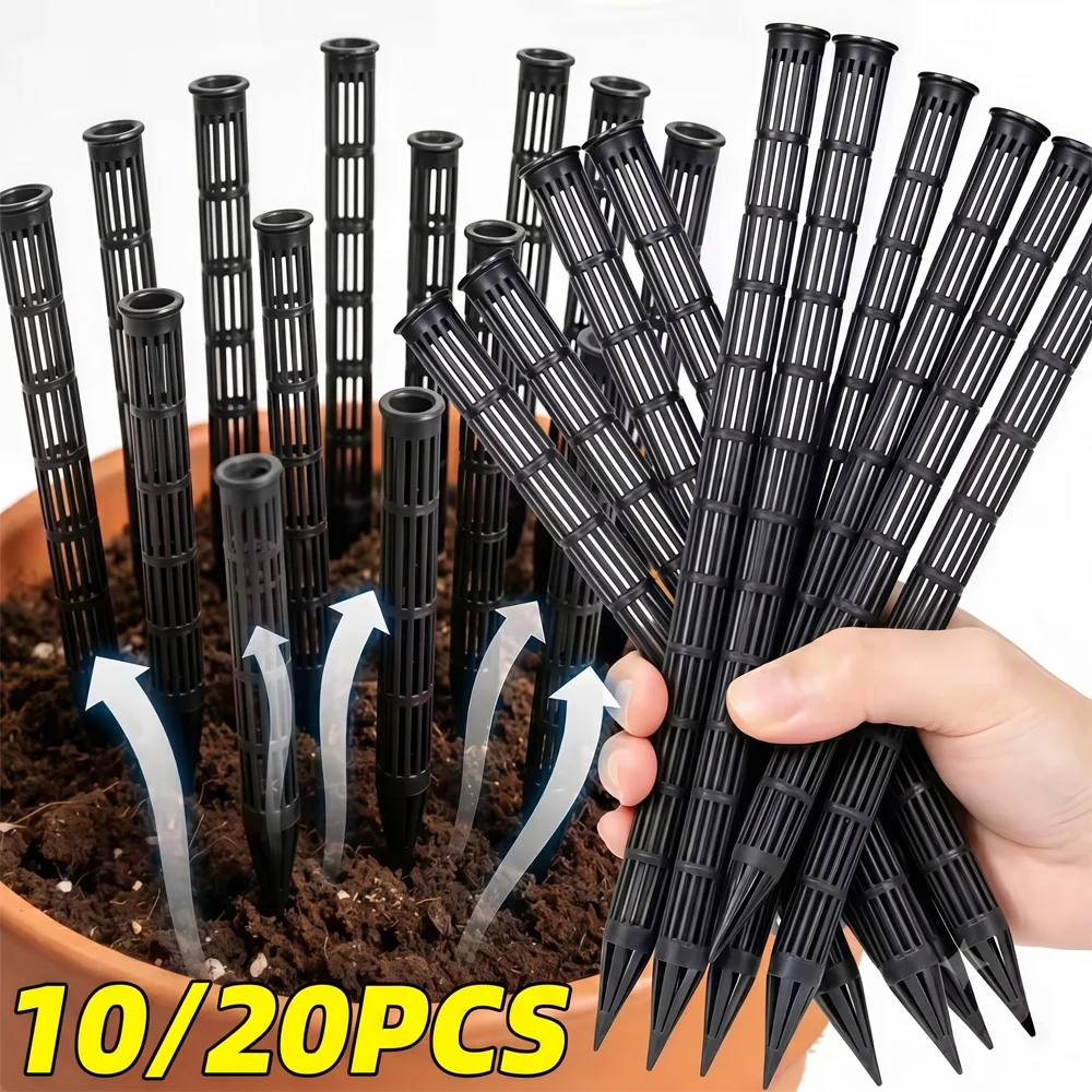 10/20Pcs Plant Aeration Tubes for Pots -Root Rot Prevention,Prevent Overwatering for Healthy Roots,Wet-dry Cycle.gardening Tools