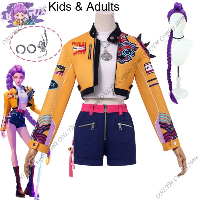 

Rumi Kpop Demon Hunter Cosplay Costume Demon Hunter Rumi Cosplay Zoey Mira Outfits Halloween Role Play Clothes for Women