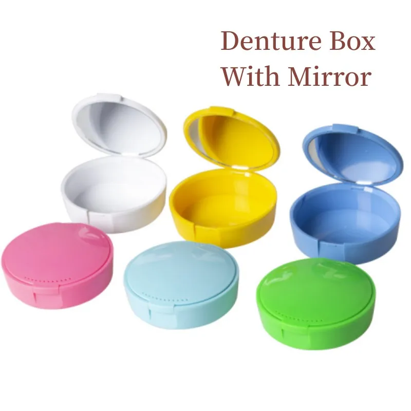 Dental False Tooth Storage Box Orthodontic Invisalign Retainer Case Dentures Organizer Container Oral Care Dentistry Accessories