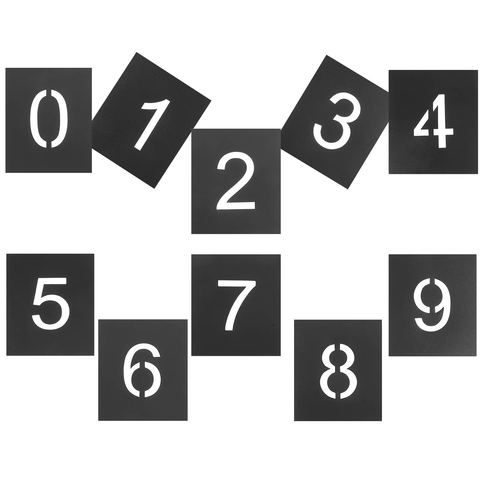 

Набор трафаретов с цифрами от 0 до 9, высокоточные, многоразовые, для нанесения маркировки на дерево, металл, бетон, идеально подходят для парковочных мест.