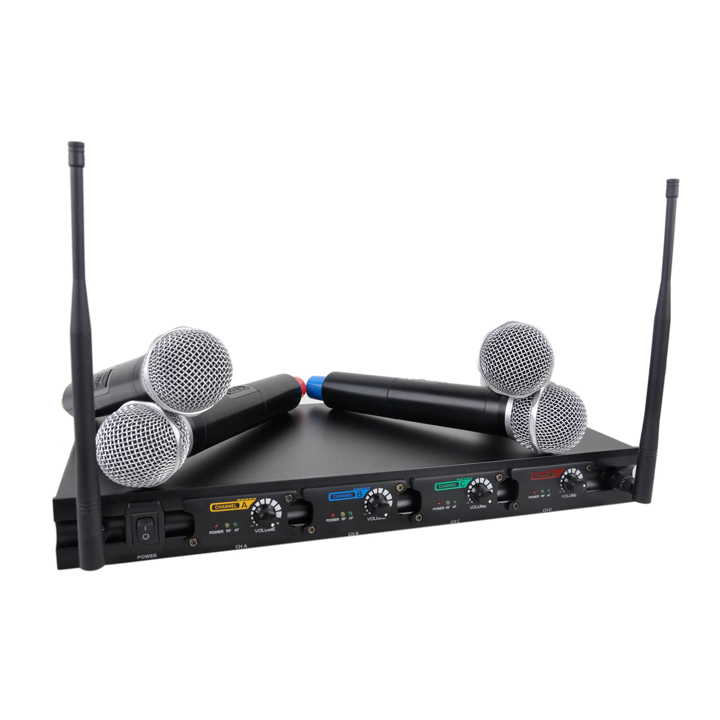

Accuracy Pro Audio UHF-408 Handheld 4 Channels UHF Wireless Microphone
