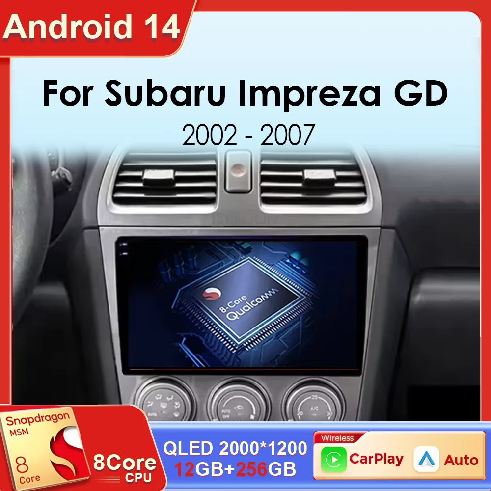 

Android 14 For Subaru Impreza GD GG 2002 - 2007 Qualcomm Car Radio Multimedia Player Stereo Navigation GPS Wireless Carplay Auto