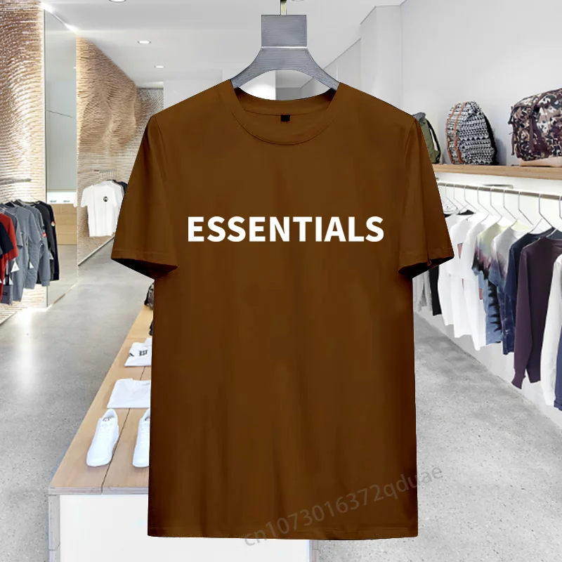 Oversized Essentials T Shirt Men Women Best Quality Cotton Letter Logo Short Sleeve Summer T-shirt Tops Tee Children Boys Girls