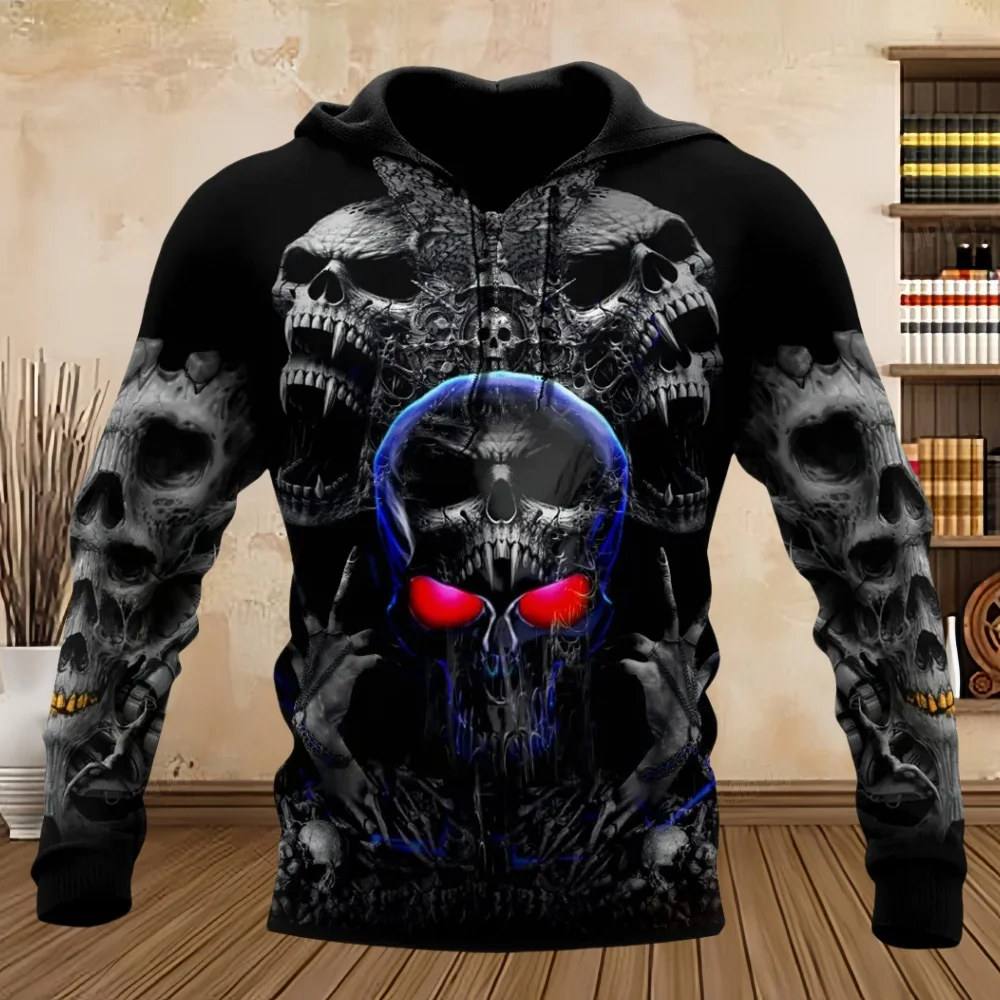 Vintage Skull 3D Print Hoodie Men/Women Casual Fashion Hoodies Men Pullover Sweatshirts Oversized Unisex New in Sweatshirts Tops