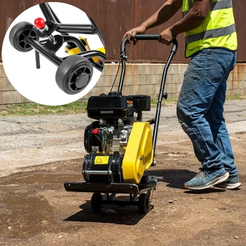 Forças de compactação de vibração de gás 7.0HP 5000VPM 5500MAX Compactor de placa de 20 x 14 polegadas com roda embutida. NOVO