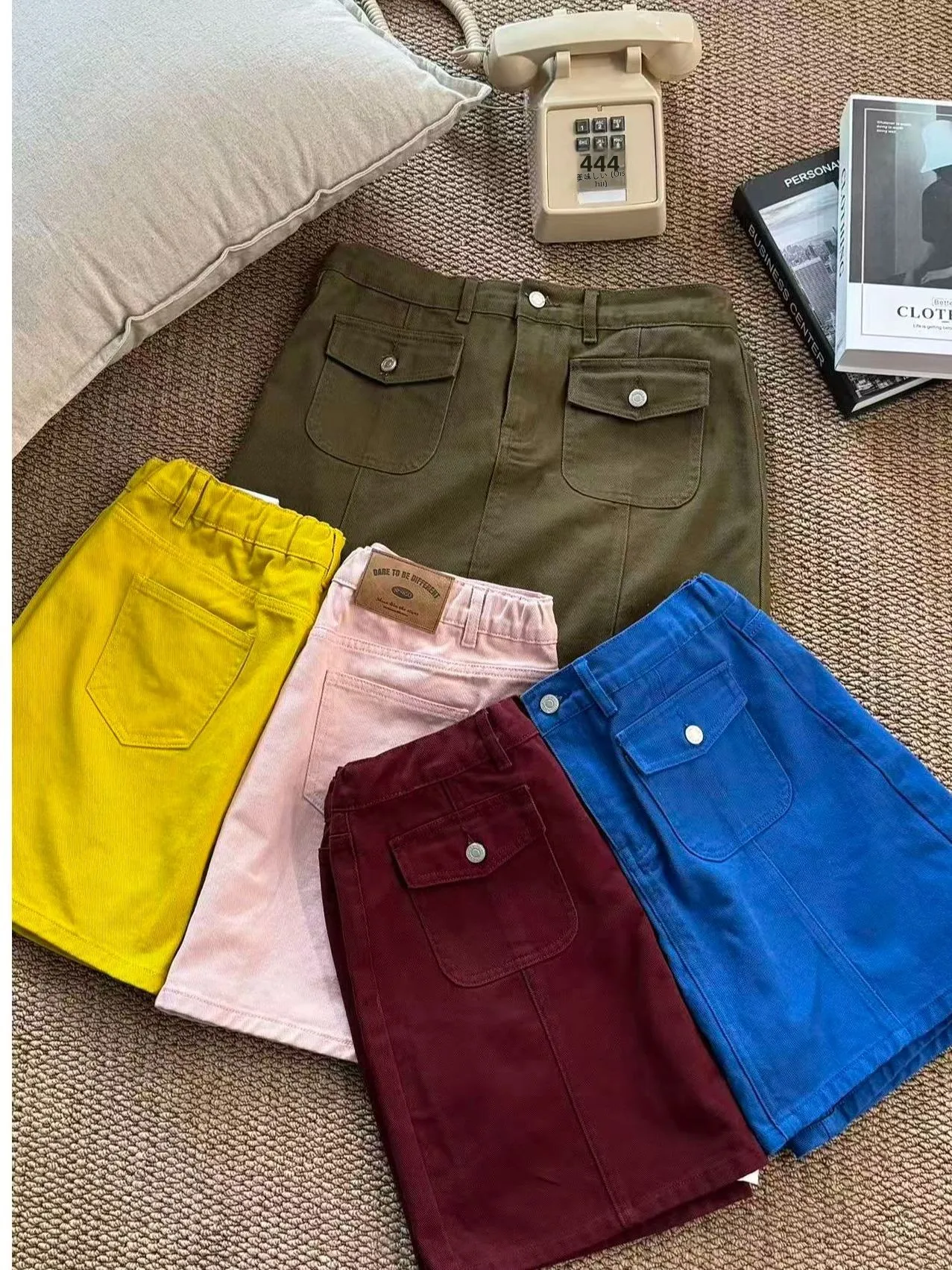 

Джинсовая юбка-брюки JINGU Bangkok Tra с двойной эластичной высокой талией, А-силуэт, молодежная мода, Ханьфу