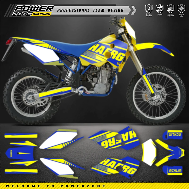 

PowerZone пользовательские графические фоны для команды, набор наклеек для HUSABERG TE250 300 2001 2002 2003 2004 2005 FE 390 450 570 04