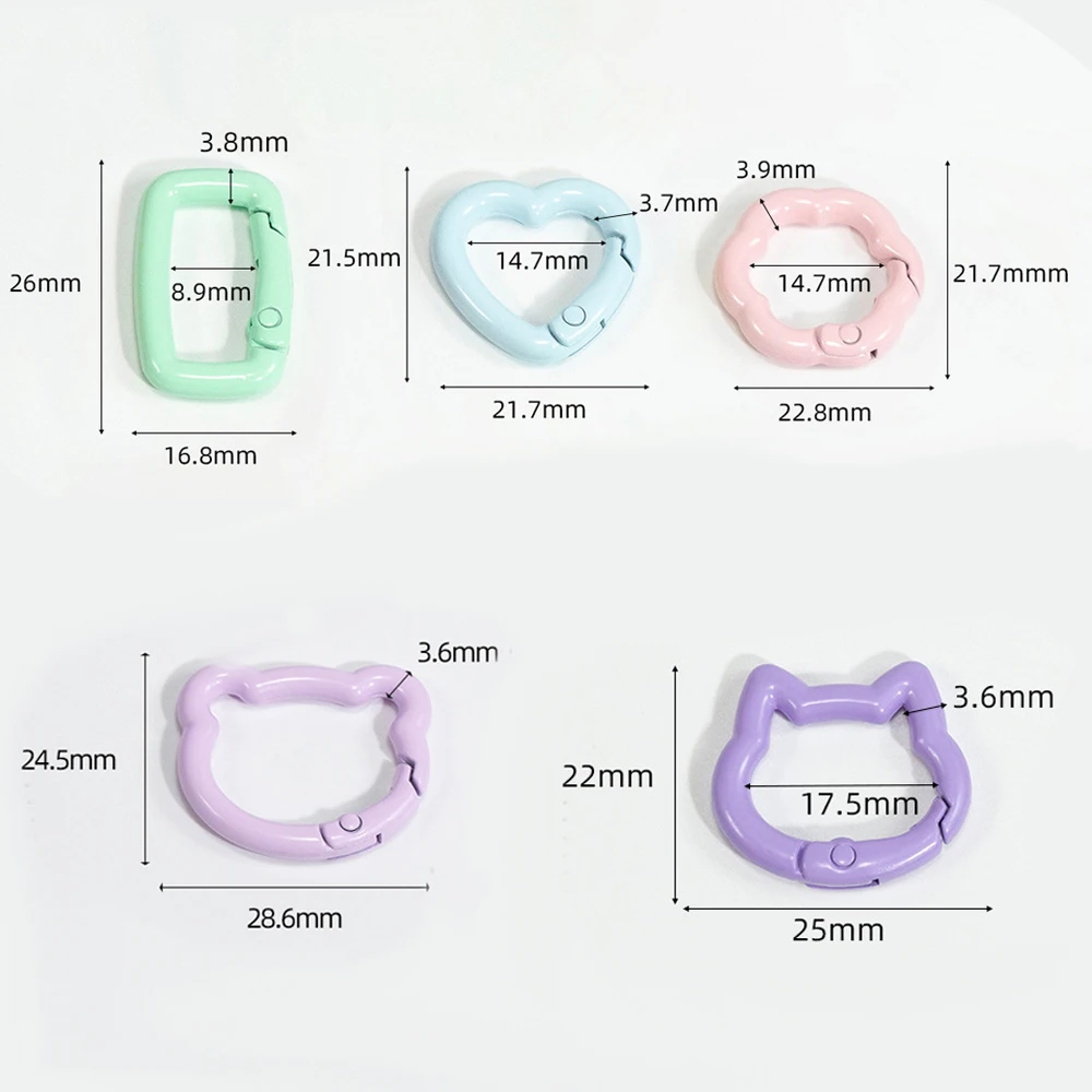 5 قطعة مزيج معدني اللون حلقة المفاجئة هوك الربيع المشبك كليب موصلات حلقة تسلق DIY بها بنفسك المفاتيح مستلزمات صناعة المجوهرات اكسسوارات #2