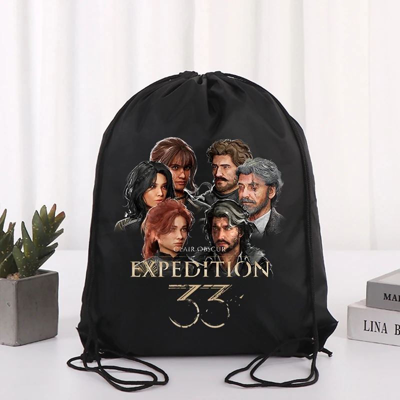 أنيمي مطبوعة الرباط على ظهره لعبة كلير Obscur إكسبيديشن 33 الرياضة حقيبة اللياقة موضة رسم سلسلة أكياس كيس التخزين هدية #3