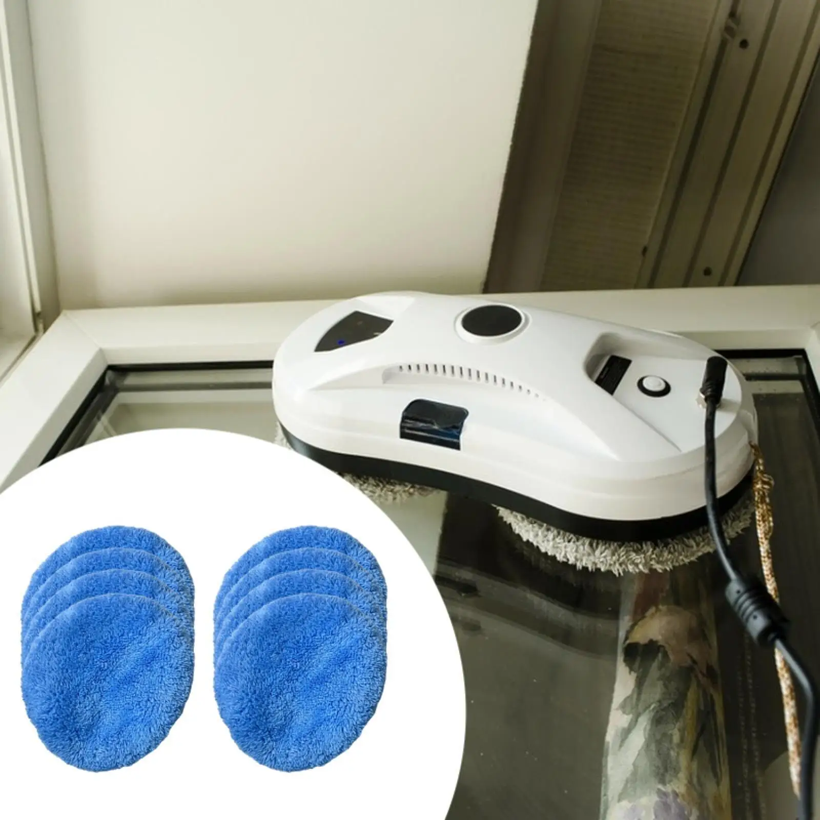 

8 Pieces Replacement Pads for Window Cleaning Robot Reusable Washable,Cleaning Cloth,Easy to Clean,Universal Cleaning Pad