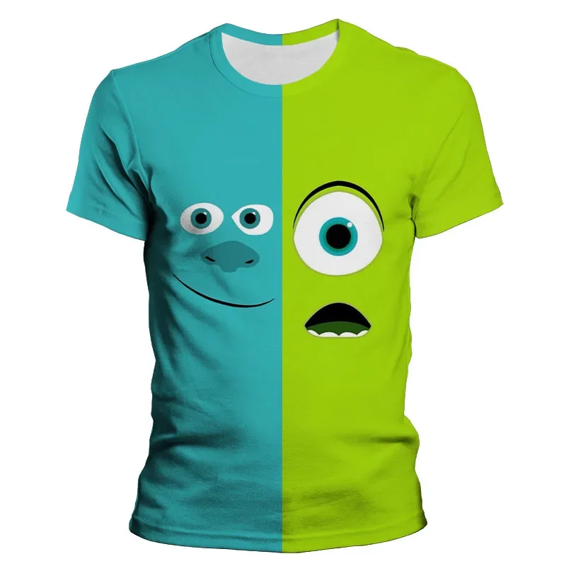 Camiseta de Sully Fur Monsters para niño y niña, camisa de manga corta con estampado 3d, a la moda