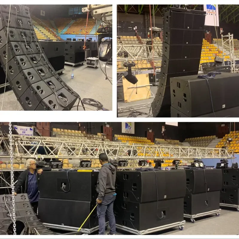 Modul Amplifier Prosesor Line Array Aktif 2 Arah Dual 12 Inch DSP Portabel Tahan Air untuk Acara Panggung dan Pertunjukan Langsung