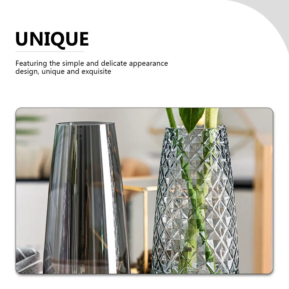 

Glass Decorative Transparent Flower Container Practical Glass Vase Creative Home Desktop Flower Pot Hydroponic Plants