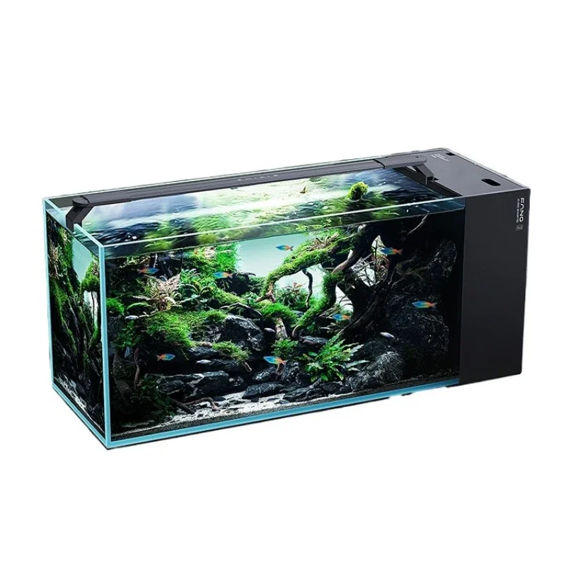 generation side filter fish tank full set of household screen ultra-white glass goldfish tank ecological fish