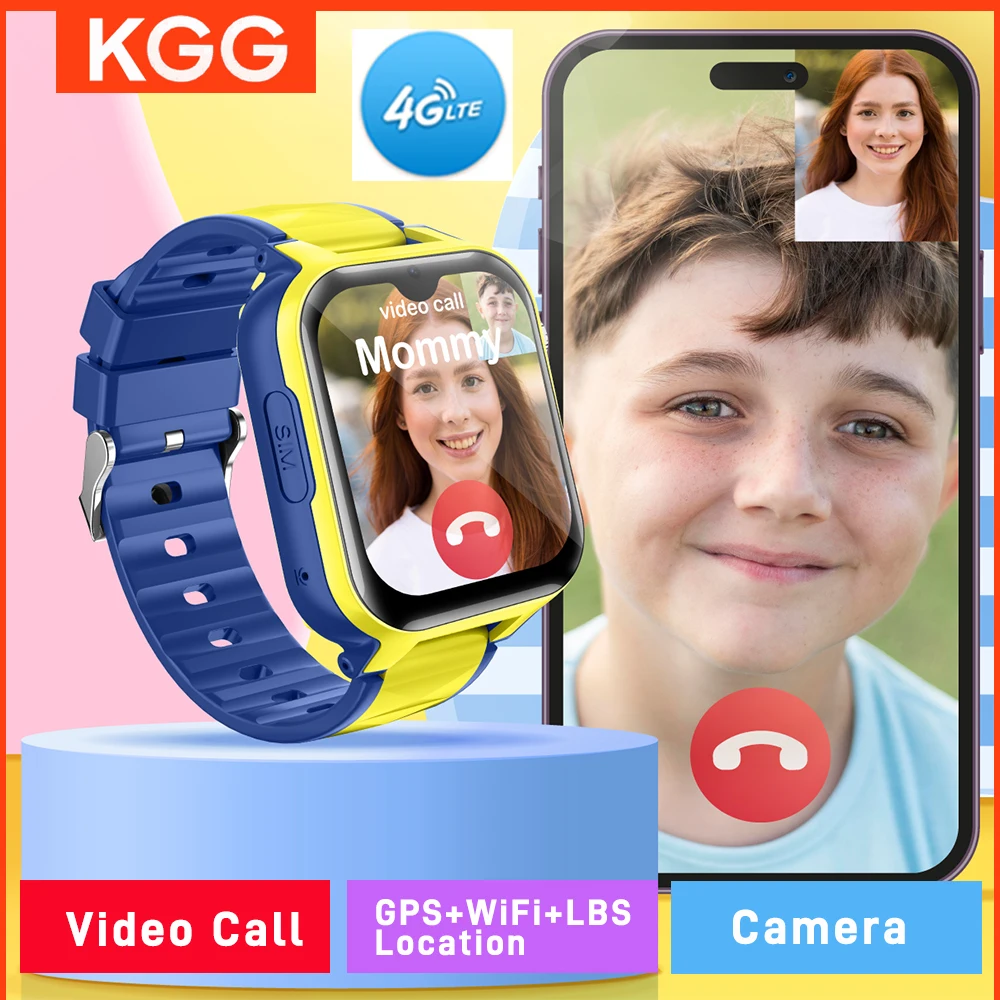 

Детские Смарт-часы 4G, телефон 1,91 дюйма, IPS AGPS, Wi-Fi, GPS, удаленный монитор, HD-камера для видеозвонков, водонепроницаемые детские умные часы