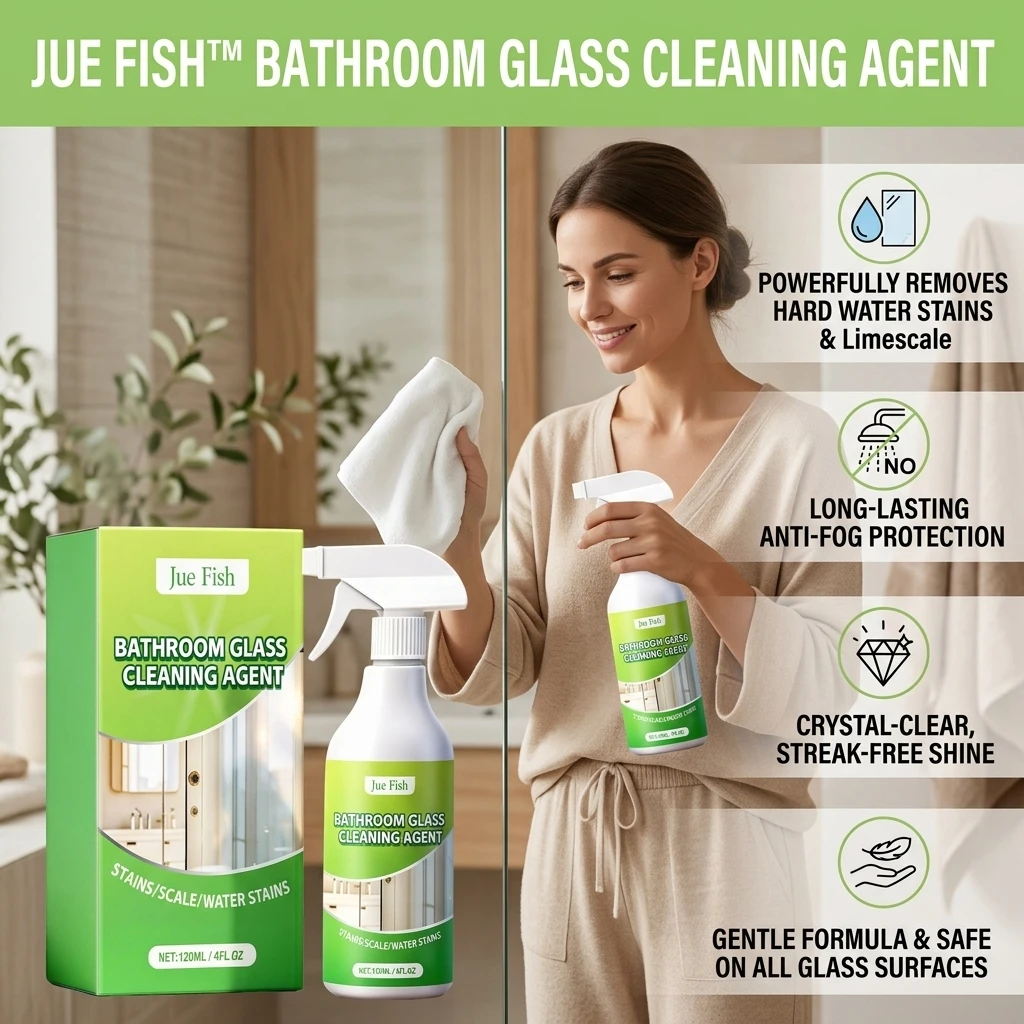 Bathroom Cleaning Spray Eliminate Hard Water Spots & Soap Scum Restore Glass Luster Fast-Acting Multi-surface Limescale Remover