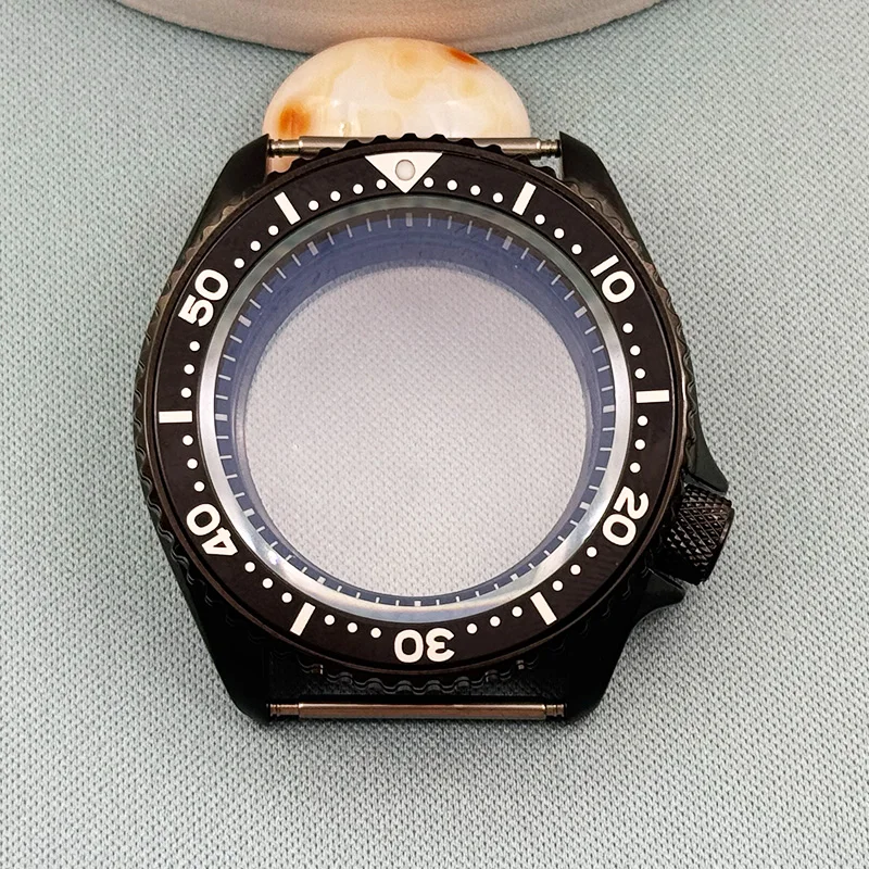 42mm SKX007 Watch Case Bilayer Flat Sapphire Glass Fit for NH35 NH36 4R 7S Movement 28.5mm Dial  Transparent caseback Watch Case