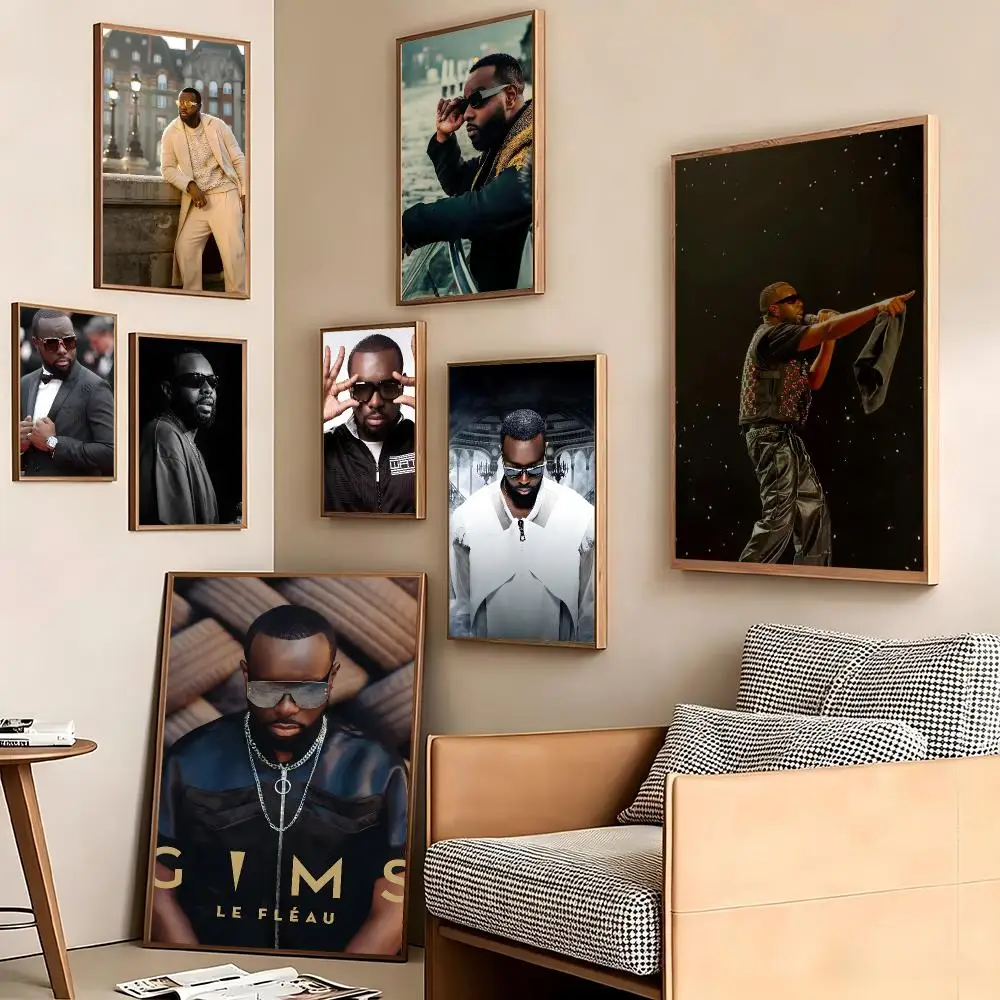 French rap G-GIMS Poster Pegatina artistica HD autoadhesiva impermeable para salon dormitorio